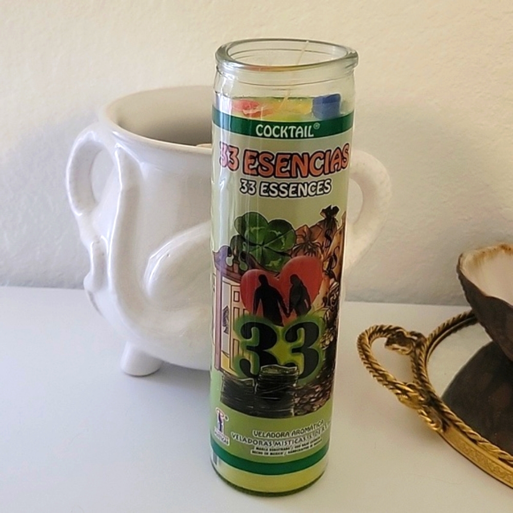 33 Essences 7 Day Pillar Candle